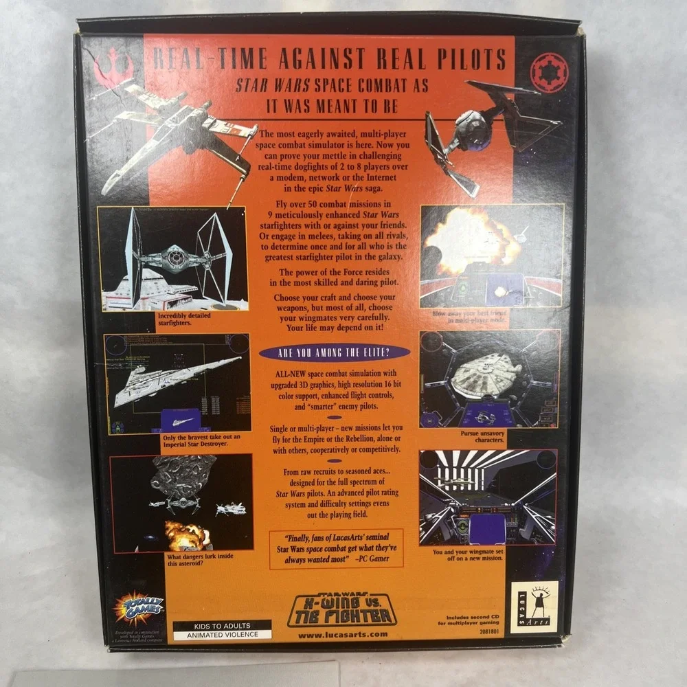 Star Wars X-Wing‎ vs. Tie Fighter Big Box PC. BOX and INSERTS ONLY.